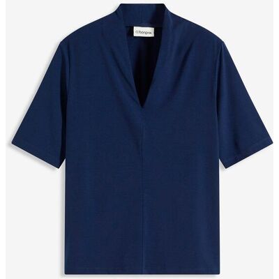 bonprix Shirt mit Kelchkragenblau 44Damen bonprix Shirt mit Kelchkragenblau 44Damen