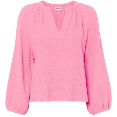 bonprix Oversize-Bluse aus Musselinrosa 36Damen bonprix Oversize-Bluse aus Musselinrosa 36Damen