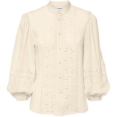 bonprix Bluse mit Spitze aus softem Viskose-Mixweiß 54Damen bonprix Bluse mit Spitze aus softem Viskose-Mixweiß 54Damen