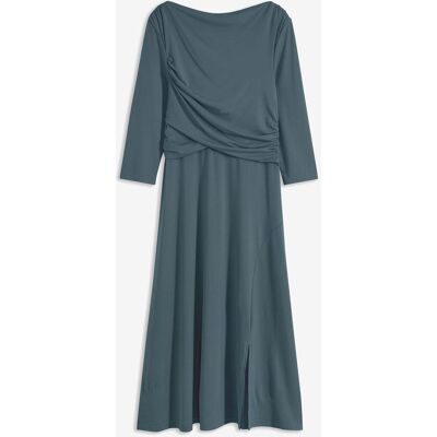 bonprix drapiertes Midikleid mit 3/4 Ärmelgrün 52Damen bonprix drapiertes Midikleid mit 3/4 Ärmelgrün 52Damen