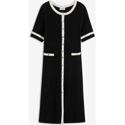 bonprix Strickkleid mit Viskoseschwarz 40Damen bonprix Strickkleid mit Viskoseschwarz 40Damen