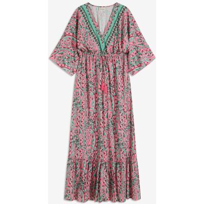 bonprix Maxikleid aus fließender Viskosepink 50Damen bonprix Maxikleid aus fließender Viskosepink 50Damen