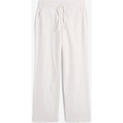 bonprix Leinen-Hose mit weitem Beinweiß 44Damen bonprix Leinen-Hose mit weitem Beinweiß 44Damen