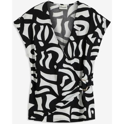 bonprix bedrucktes Shirtschwarz 52Damen bonprix bedrucktes Shirtschwarz 52Damen