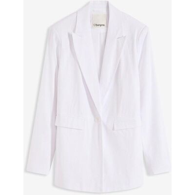 bonprix Leinen-Blazerweiß 46Damen bonprix Leinen-Blazerweiß 46Damen