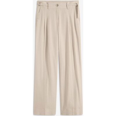 bonprix Palazzo-Hose aus leichtem Leinen-Mixbeige 48Damen bonprix Palazzo-Hose aus leichtem Leinen-Mixbeige 48Damen
