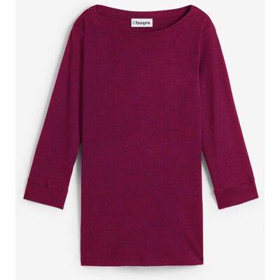 bonprix Langarmshirt aus reiner Bio-Baumwollelila 36Damen bonprix Langarmshirt aus reiner Bio-Baumwollelila 36Damen
