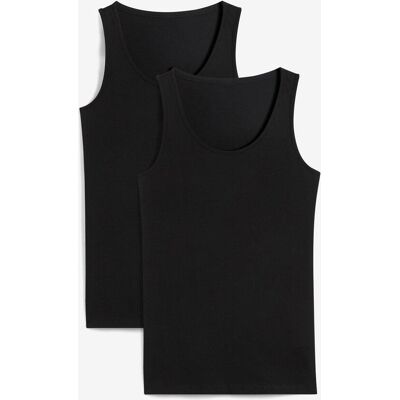 bonprix Tanktop (2er-Pack)schwarz 52Damen bonprix Tanktop (2er-Pack)schwarz 52Damen