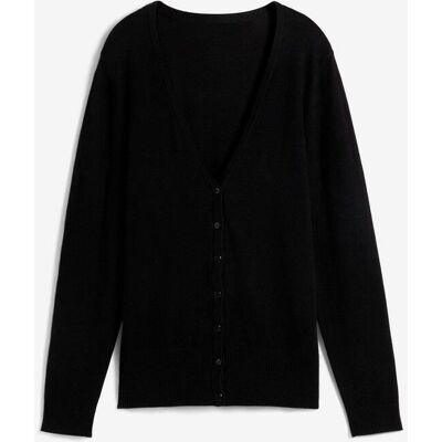 bonprix Feinstrickjacke mit Knopfleisteschwarz 36Damen bonprix Feinstrickjacke mit Knopfleisteschwarz 36Damen