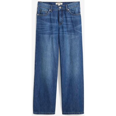 bonprix Loose Straight-Jeans Mid Waist, croppedblau 40Damen bonprix Loose Straight-Jeans Mid Waist, croppedblau 40Damen