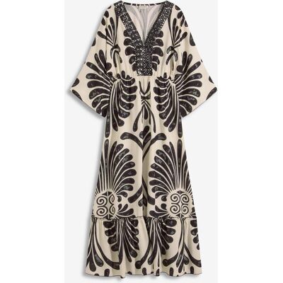 bonprix Maxikleid aus fließender Viskoseschwarz 34Damen bonprix Maxikleid aus fließender Viskoseschwarz 34Damen