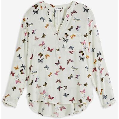 bonprix Schlupfbluse aus fließender Viskoseweiß 38Damen bonprix Schlupfbluse aus fließender Viskoseweiß 38Damen