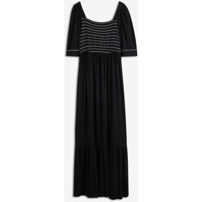 bonprix Maxikleid aus fließendem Viskose-Mixschwarz 36Damen bonprix Maxikleid aus fließendem Viskose-Mixschwarz 36Damen