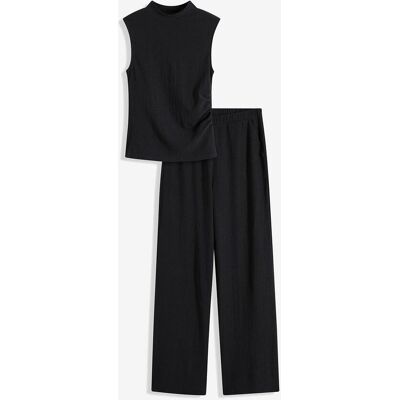 bonprix Shirt und Hose (2tlg.Set) aus strukturiertem Crêpeschwarz 48Damen bonprix Shirt und Hose (2tlg.Set) aus strukturiertem Crêpeschwarz 48Damen