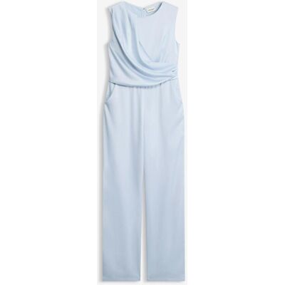 bonprix Overall aus glänzendem Satinblau 38Damen bonprix Overall aus glänzendem Satinblau 38Damen