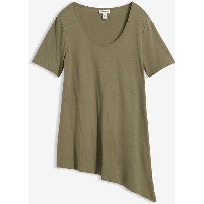 bonprix Asymetrisches Longshirt aus Baumwoll-Viskose-Mischunggrün 48Damen bonprix Asymetrisches Longshirt aus Baumwoll-Viskose-Mischunggrün 48Damen
