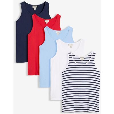 bonprix Long-Top (5er-Pack)weiß 36Damen bonprix Long-Top (5er-Pack)weiß 36Damen