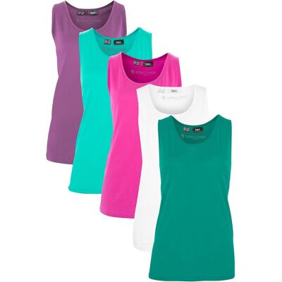 bonprix Long-Top (5er-Pack)grün 44Damen bonprix Long-Top (5er-Pack)grün 44Damen
