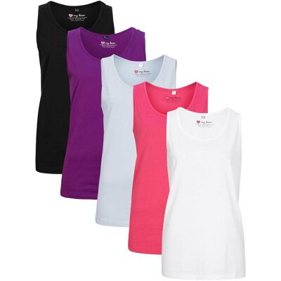 bonprix Long-Top (5er-Pack)blau 44Damen bonprix Long-Top (5er-Pack)blau 44Damen
