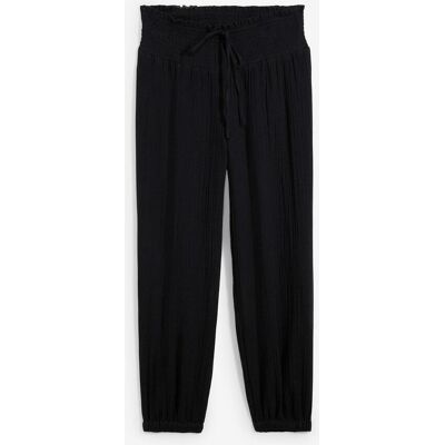 bonprix Musselin Hose mit Smockbundschwarz 54Damen bonprix Musselin Hose mit Smockbundschwarz 54Damen