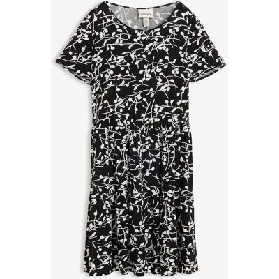 bonprix Minikleid aus fließender Viskoseschwarz 46Damen bonprix Minikleid aus fließender Viskoseschwarz 46Damen