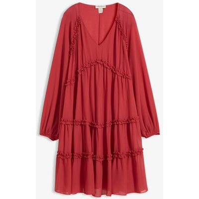 bonprix Tunika-Kleid aus strukturiertem Chiffonrot 54Damen bonprix Tunika-Kleid aus strukturiertem Chiffonrot 54Damen