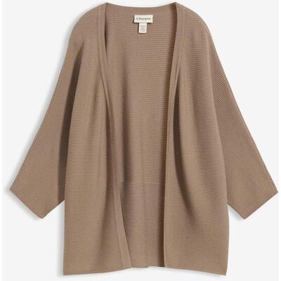 bonprix Oversize Ripp-Strickjacke aus Viskose-Mixbraun 40Damen bonprix Oversize Ripp-Strickjacke aus Viskose-Mixbraun 40Damen