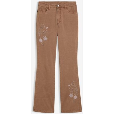 bonprix Flared Jeans Mid Waist, Stretchbraun 48Damen bonprix Flared Jeans Mid Waist, Stretchbraun 48Damen