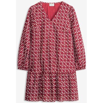 bonprix Minikleid aus strukturiertem Crinklerot 40Damen bonprix Minikleid aus strukturiertem Crinklerot 40Damen