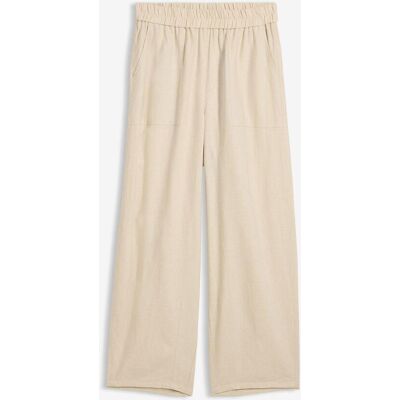 bonprix Barrel-Hose aus leichtem Leinen-Mixbeige 42Damen bonprix Barrel-Hose aus leichtem Leinen-Mixbeige 42Damen