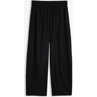 bonprix Barrel-Hose aus leichtem Leinen-Mixschwarz 40Damen bonprix Barrel-Hose aus leichtem Leinen-Mixschwarz 40Damen