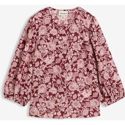 bonprix Bluse mit Puffärmelnrot 50Damen bonprix Bluse mit Puffärmelnrot 50Damen