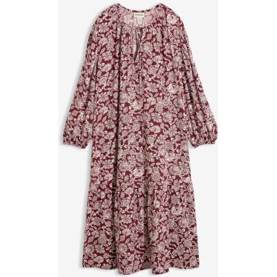 bonprix Tunika-Kleid aus fließender Viskoserot 48Damen bonprix Tunika-Kleid aus fließender Viskoserot 48Damen