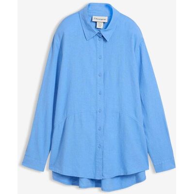 bonprix Oversize Bluse aus Leinen- Mixblau 36Damen bonprix Oversize Bluse aus Leinen- Mixblau 36Damen