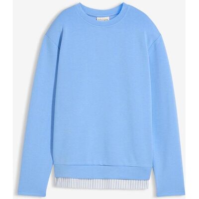 bonprix Scuba-Sweatshirt mit Viskoseblau 48Damen bonprix Scuba-Sweatshirt mit Viskoseblau 48Damen
