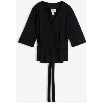 bonprix Bluse aus reiner Baumwolleschwarz 54Damen bonprix Bluse aus reiner Baumwolleschwarz 54Damen