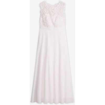 bonprix Abend-Maxikleid mit Spitzeweiß 36Damen bonprix Abend-Maxikleid mit Spitzeweiß 36Damen