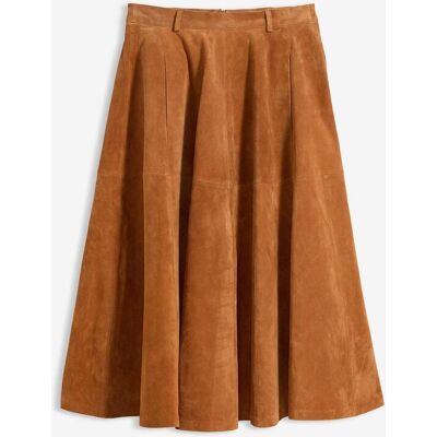 bonprix Midirock aus weichem Verlourslederbraun 44Damen bonprix Midirock aus weichem Verlourslederbraun 44Damen