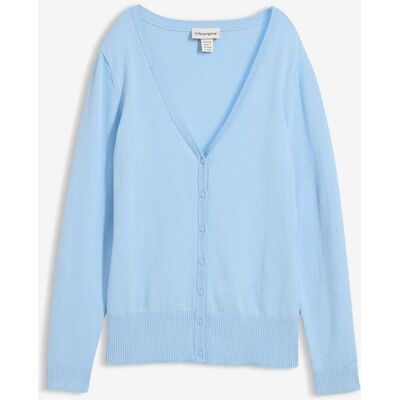 bonprix Feinstrickjacke mit Knopfleisteblau 36Damen bonprix Feinstrickjacke mit Knopfleisteblau 36Damen