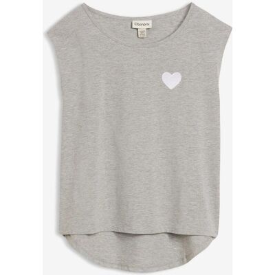 bonprix Vokuhila-Shirt aus fließendem Viskosemixgrau 52Damen bonprix Vokuhila-Shirt aus fließendem Viskosemixgrau 52Damen