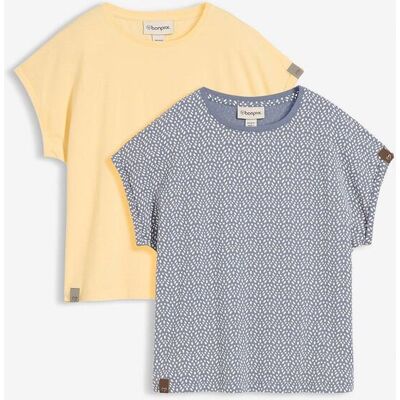 bonprix T-Shirt (2er Pack)blau 48Damen bonprix T-Shirt (2er Pack)blau 48Damen