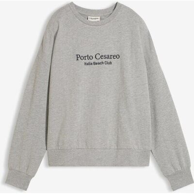 bonprix Oversize-Sweatshirt mit Stickereigrau 52Damen bonprix Oversize-Sweatshirt mit Stickereigrau 52Damen