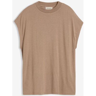 bonprix T-Shirt aus softer Viskosebraun 52Damen bonprix T-Shirt aus softer Viskosebraun 52Damen