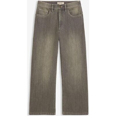 bonprix Wide-Leg-Jeans High Waist, croppedgrau 44Damen bonprix Wide-Leg-Jeans High Waist, croppedgrau 44Damen
