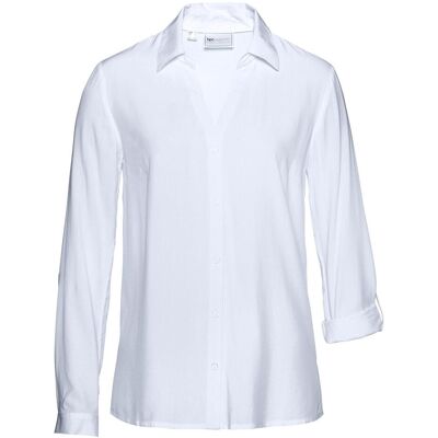 bonprix Leichte Bluse aus fließender Viskoseweiß 40Damen bonprix Leichte Bluse aus fließender Viskoseweiß 40Damen