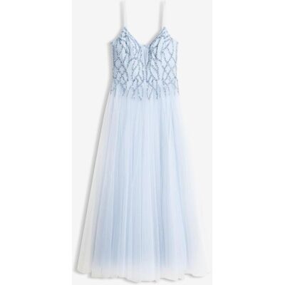 bonprix Abendkleid aus zartem Tüll mit Strasssteinverzierungenblau 50Damen bonprix Abendkleid aus zartem Tüll mit Strasssteinverzierungenblau 50Damen