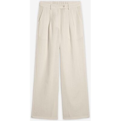 bonprix Hose mit dekorativem Knopf aus Viskose-Mixweiß 42Damen bonprix Hose mit dekorativem Knopf aus Viskose-Mixweiß 42Damen