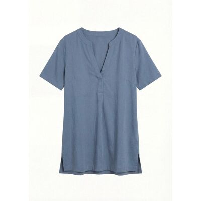 bonprix Long-Tunika aus reiner Viskoseblau 50Damen bonprix Long-Tunika aus reiner Viskoseblau 50Damen