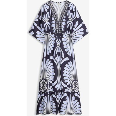 bonprix Maxikleid aus fließender Viskoseblau 32Damen bonprix Maxikleid aus fließender Viskoseblau 32Damen