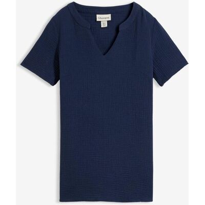 bonprix Musselin Long-Tunika aus reiner Baumwolleblau 38Damen bonprix Musselin Long-Tunika aus reiner Baumwolleblau 38Damen